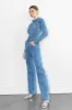 Stud Straight Fit Denim Jumpsuit sold by Vibrant