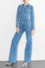 Stud Straight Fit Denim Jumpsuit sold by Vibrant