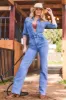 Stud Straight Fit Denim Jumpsuit sold by Vibrant
