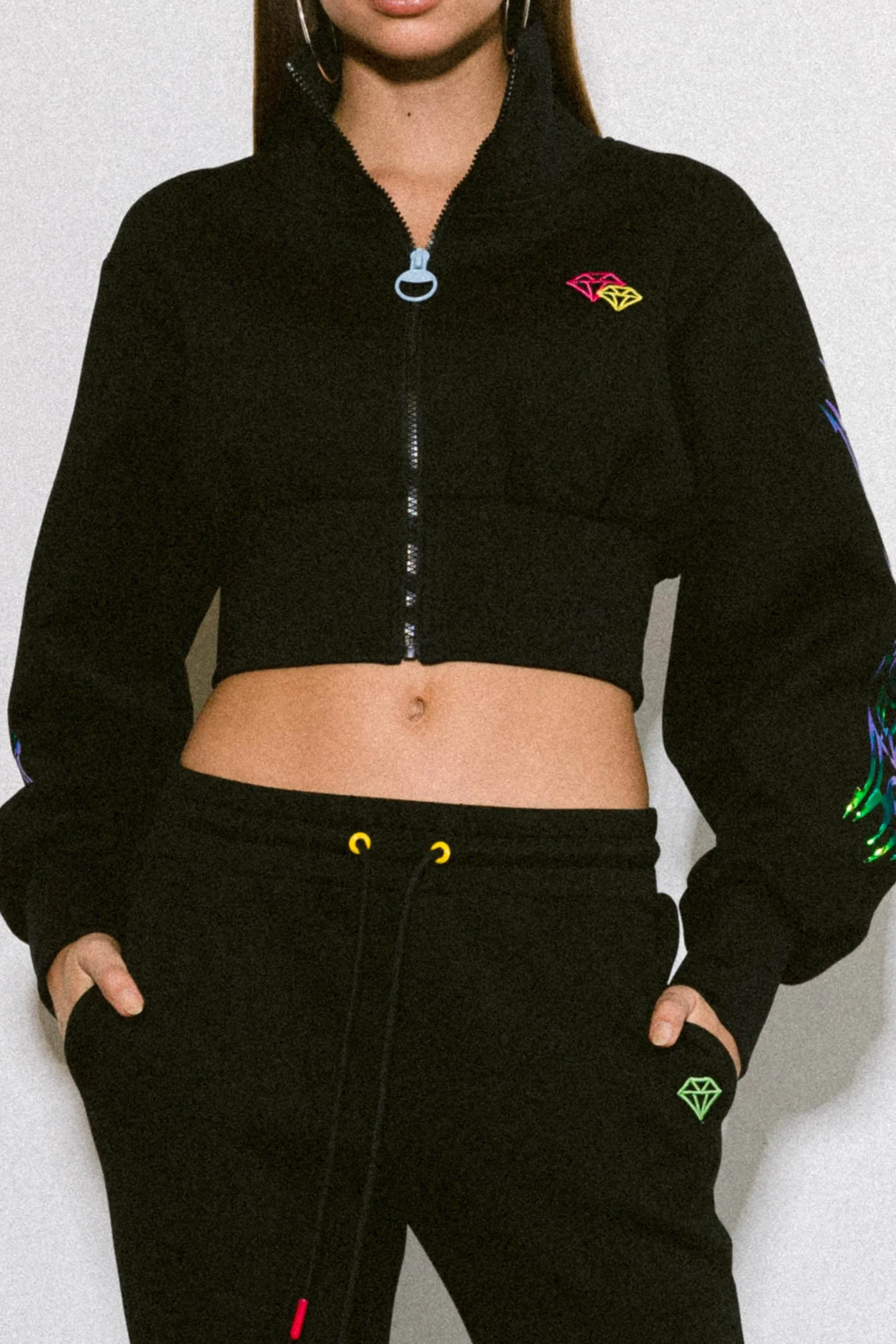 Rose Cropped Track Jacket sold by Vibrant product image thumbnail 4