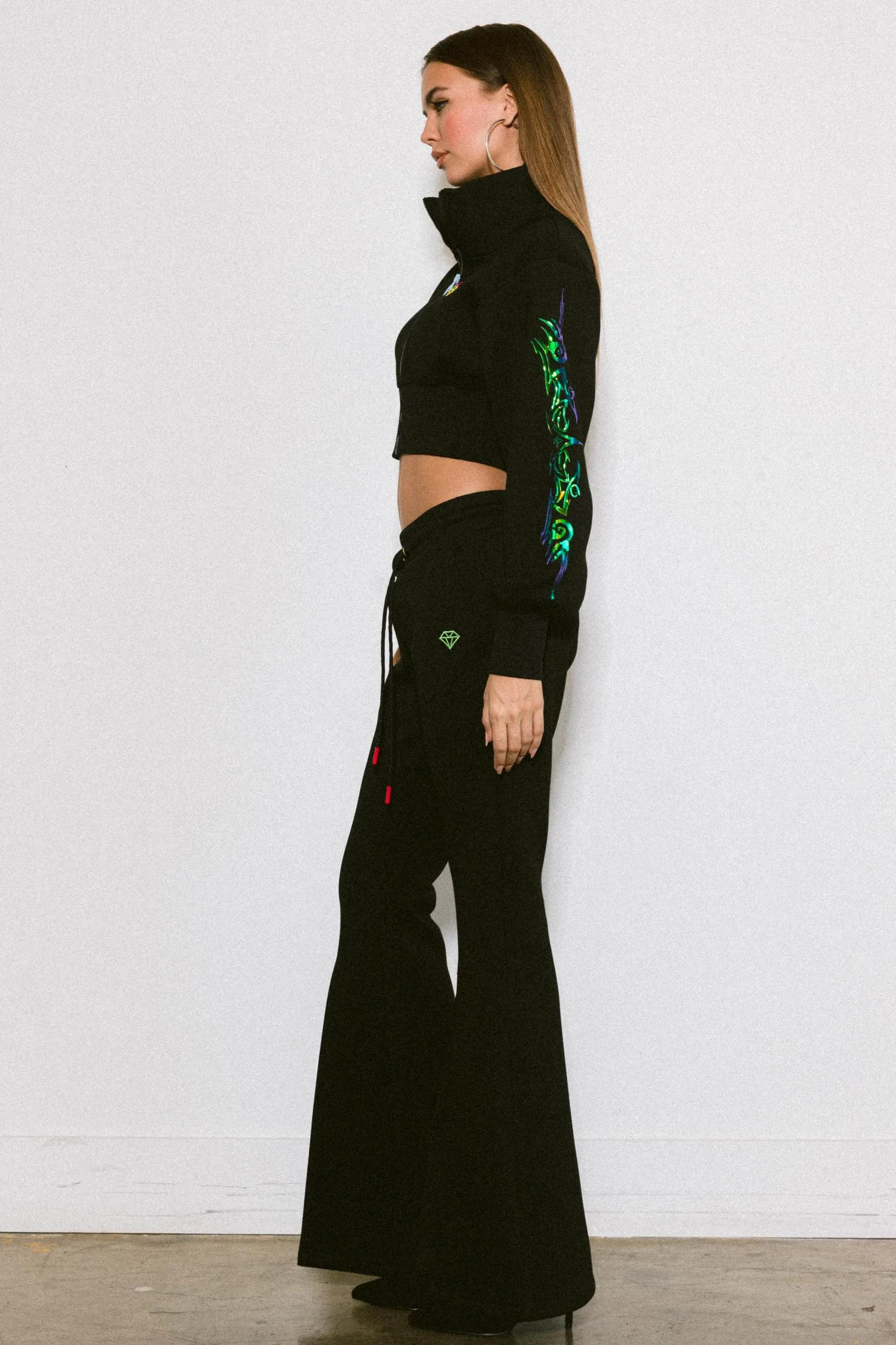 Rose Cropped Track Jacket sold by Vibrant product image thumbnail 2