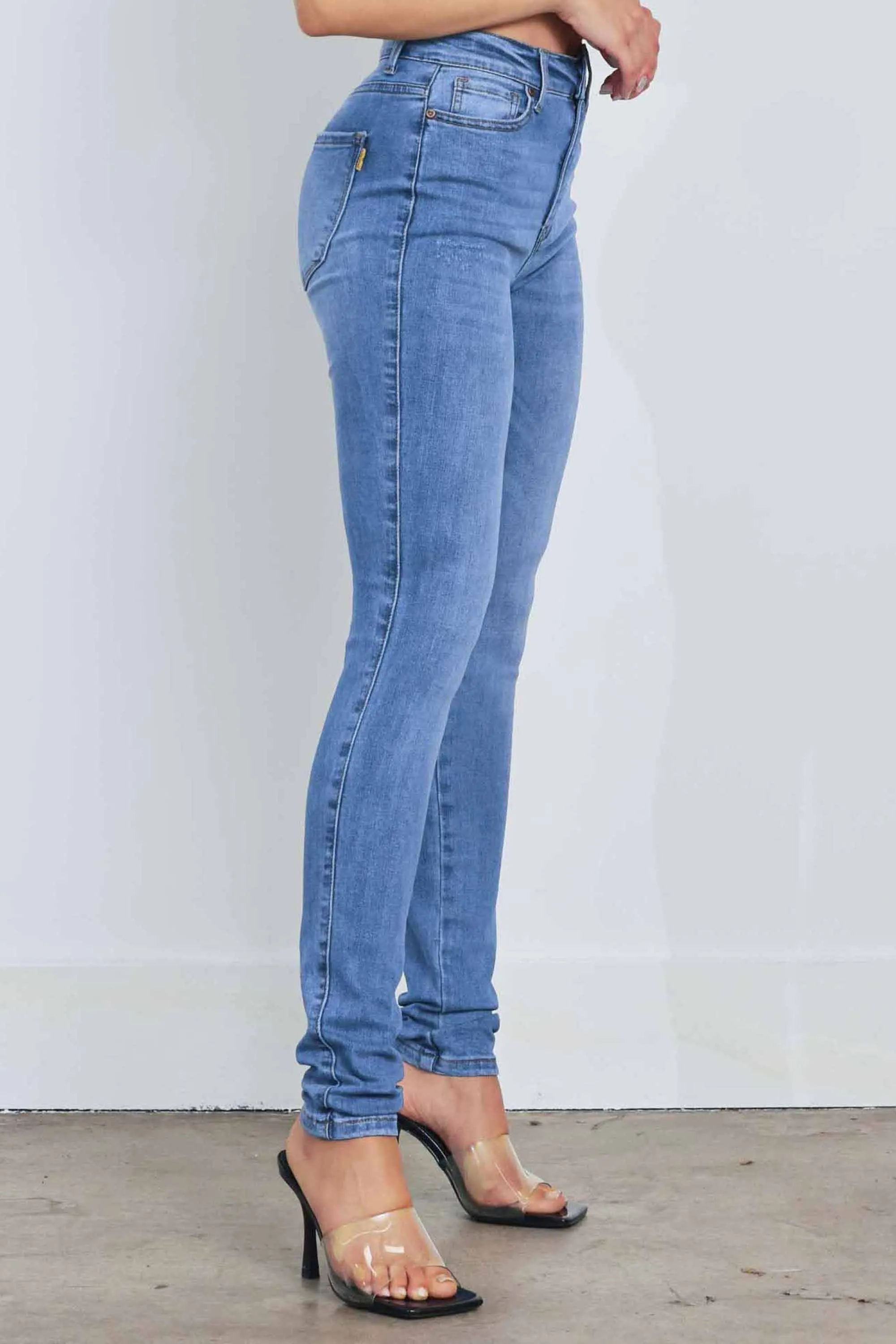 Whisker Wash Skinny Jeans sold by Vibrant product image thumbnail 2