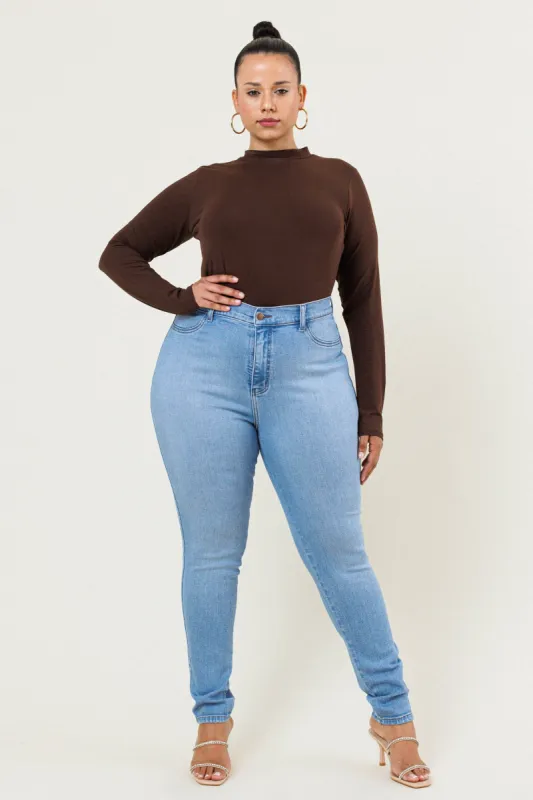 Plus Cozy Vibrant Skinny Jeans sold by Vibrant