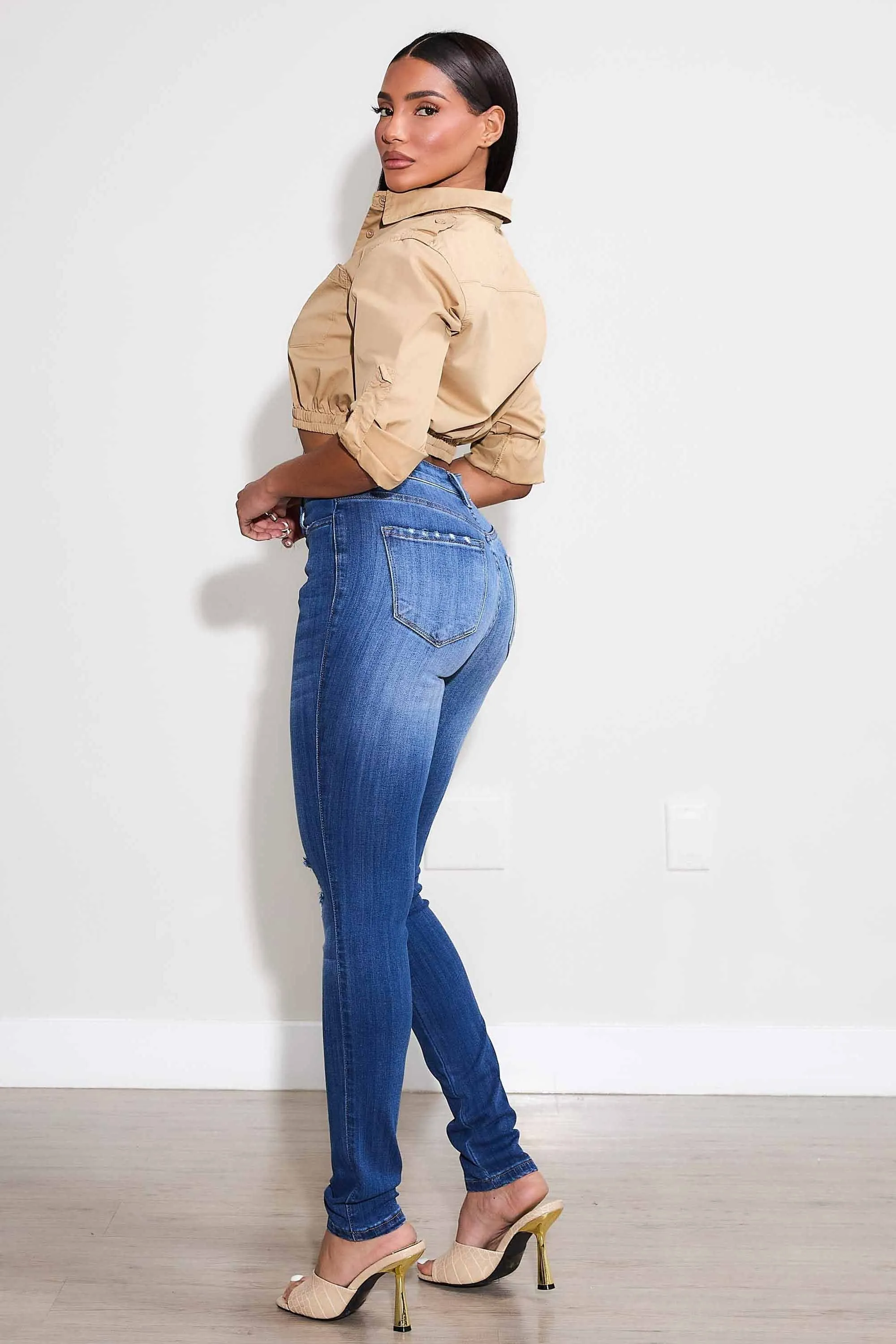 Skin Like Stretch Skinny Jeans sold by Vibrant product image thumbnail 5