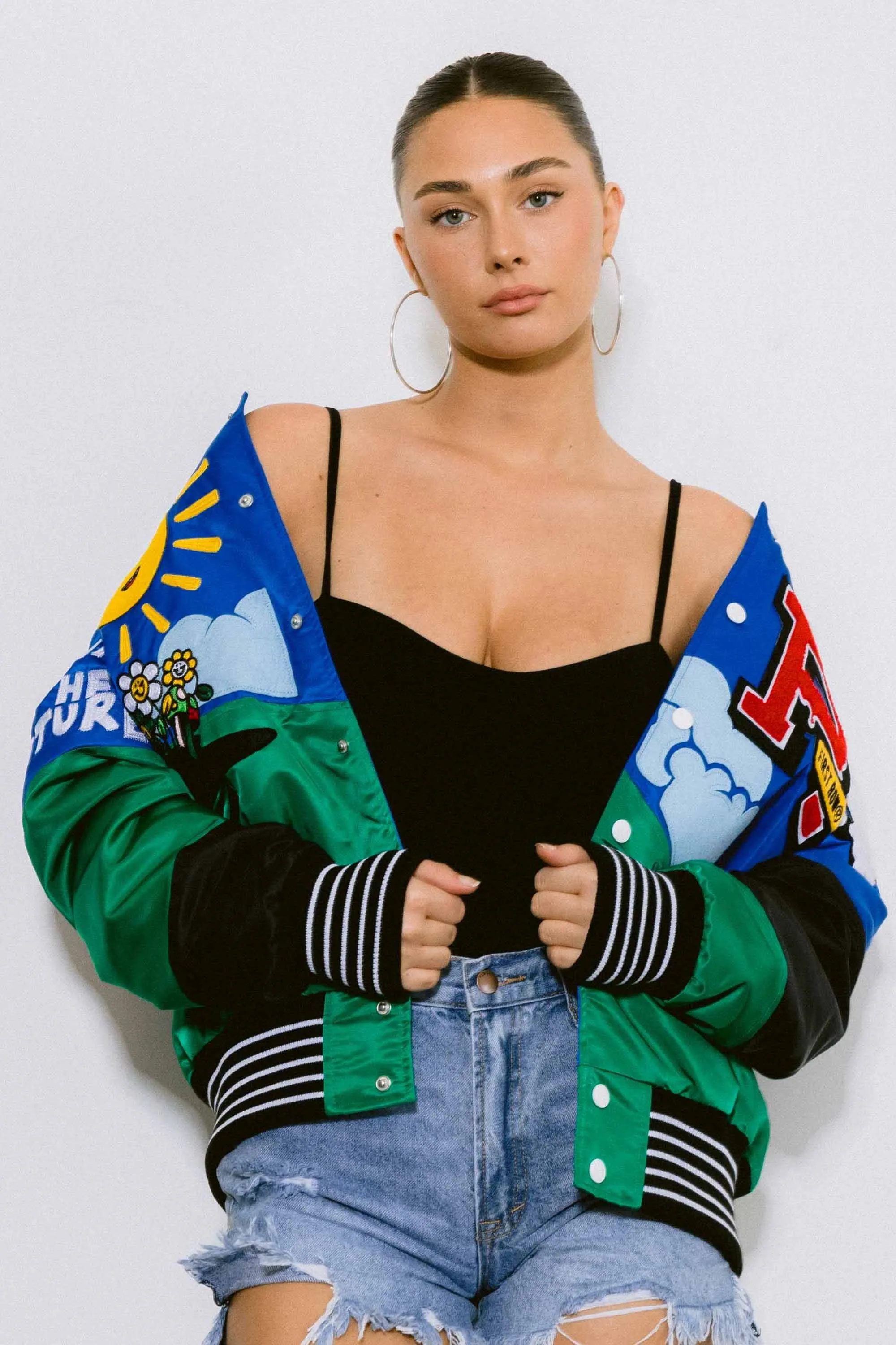 THINK GREEN VARSITY JACKET sold by Vibrant product image thumbnail 4