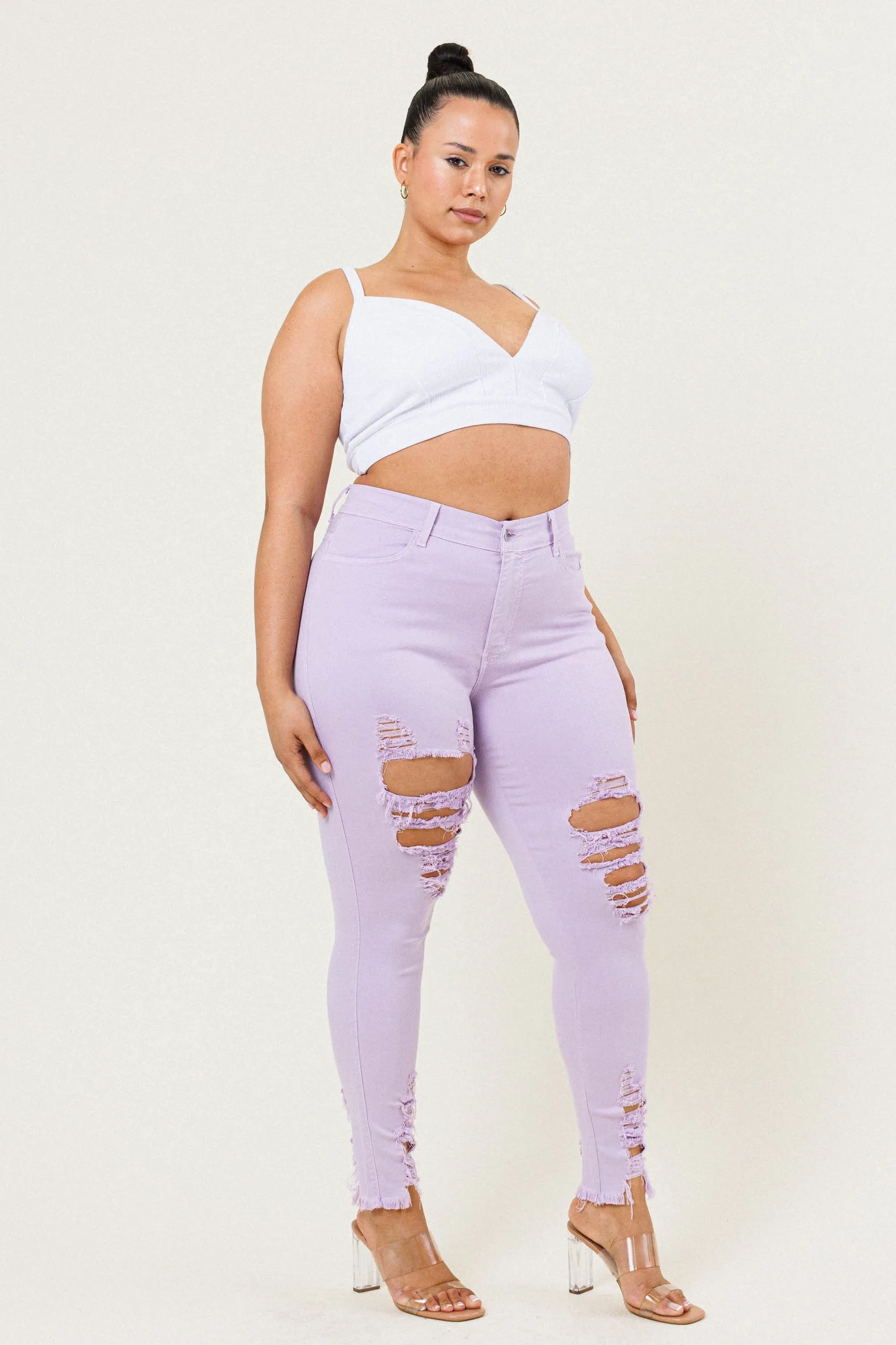 PLUS Raw Edges Skinny Jeans sold by Vibrant product image thumbnail 3