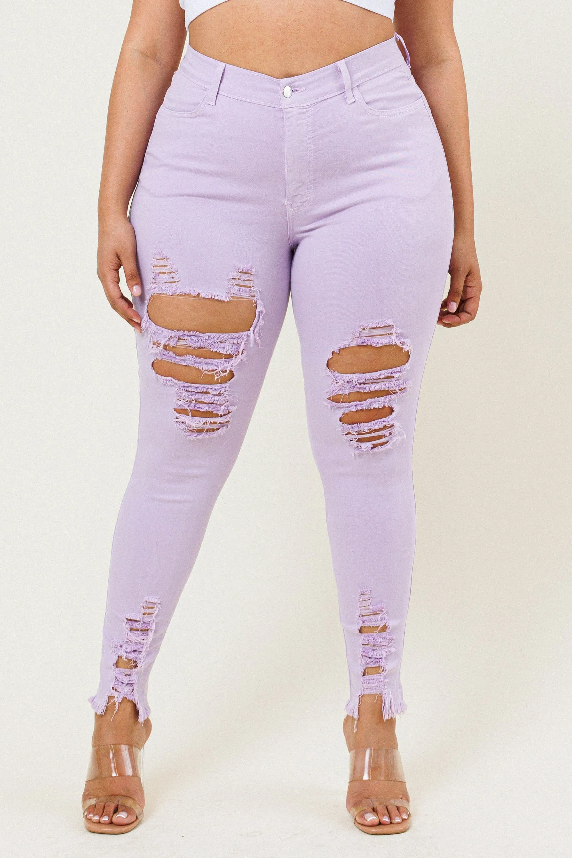 PLUS Raw Edges Skinny Jeans sold by Vibrant product image thumbnail 5