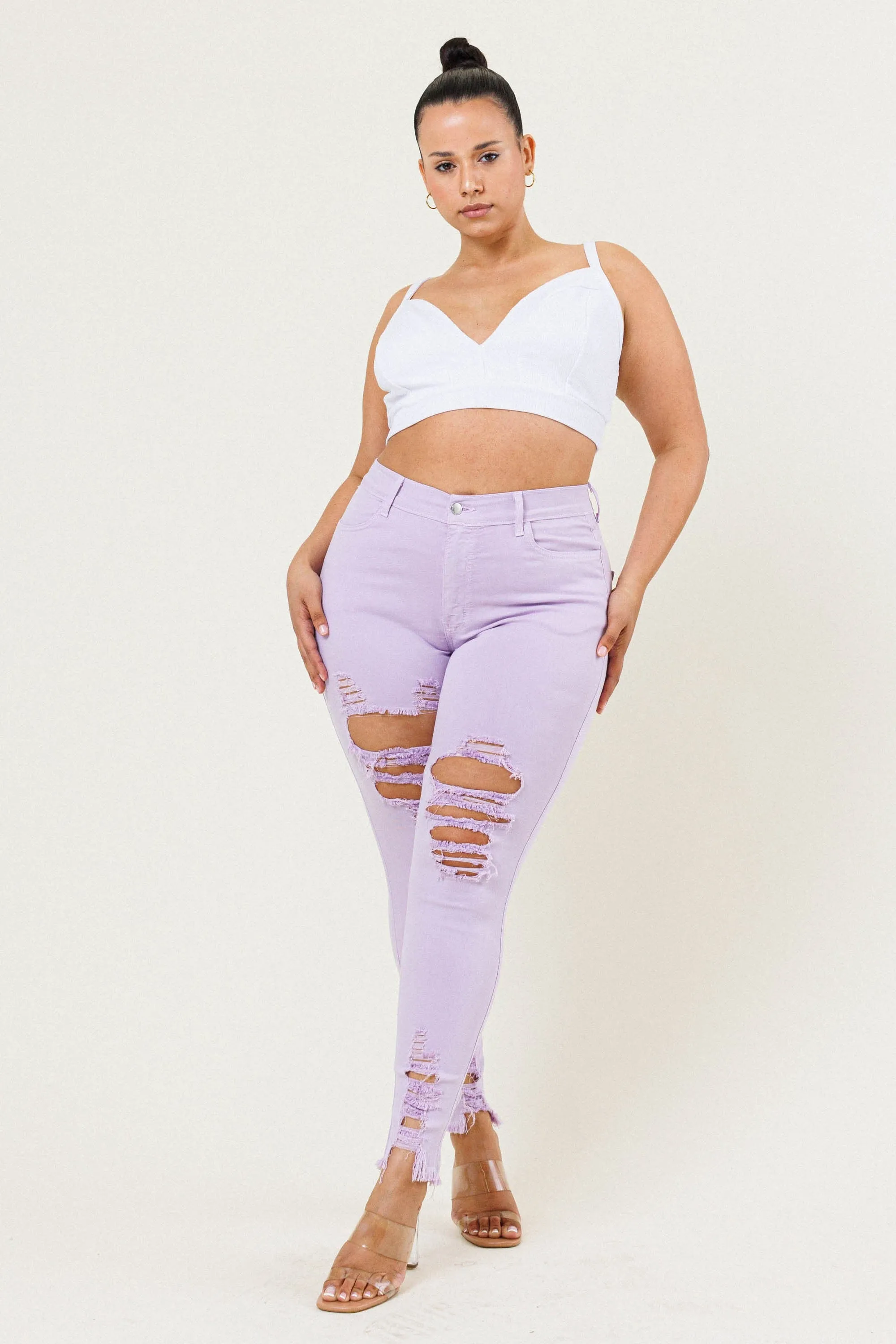 PLUS Raw Edges Skinny Jeans sold by Vibrant product image thumbnail 2