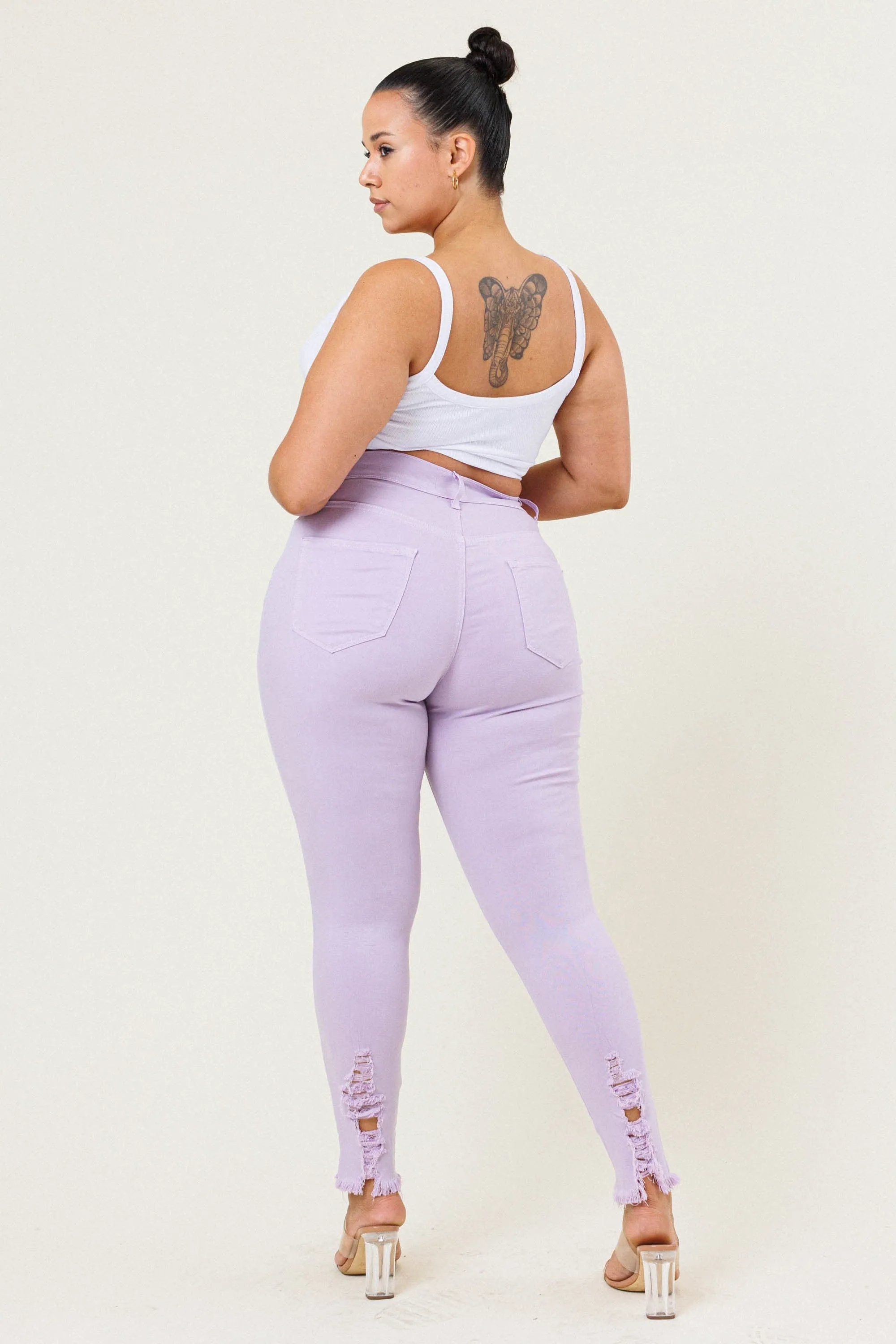 PLUS Raw Edges Skinny Jeans sold by Vibrant product image thumbnail 4