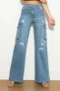 Crossed Waist Wide Cargo Jeans sold by Vibrant