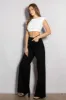 High Rise Crossed Waist Wide Jeans sold by Vibrant