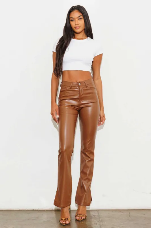 Vegan Luxe Side Slit Bootcut Pants sold by Vibrant