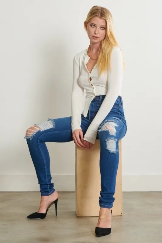 Still Your Best Skinny Jeans sold by Vibrant