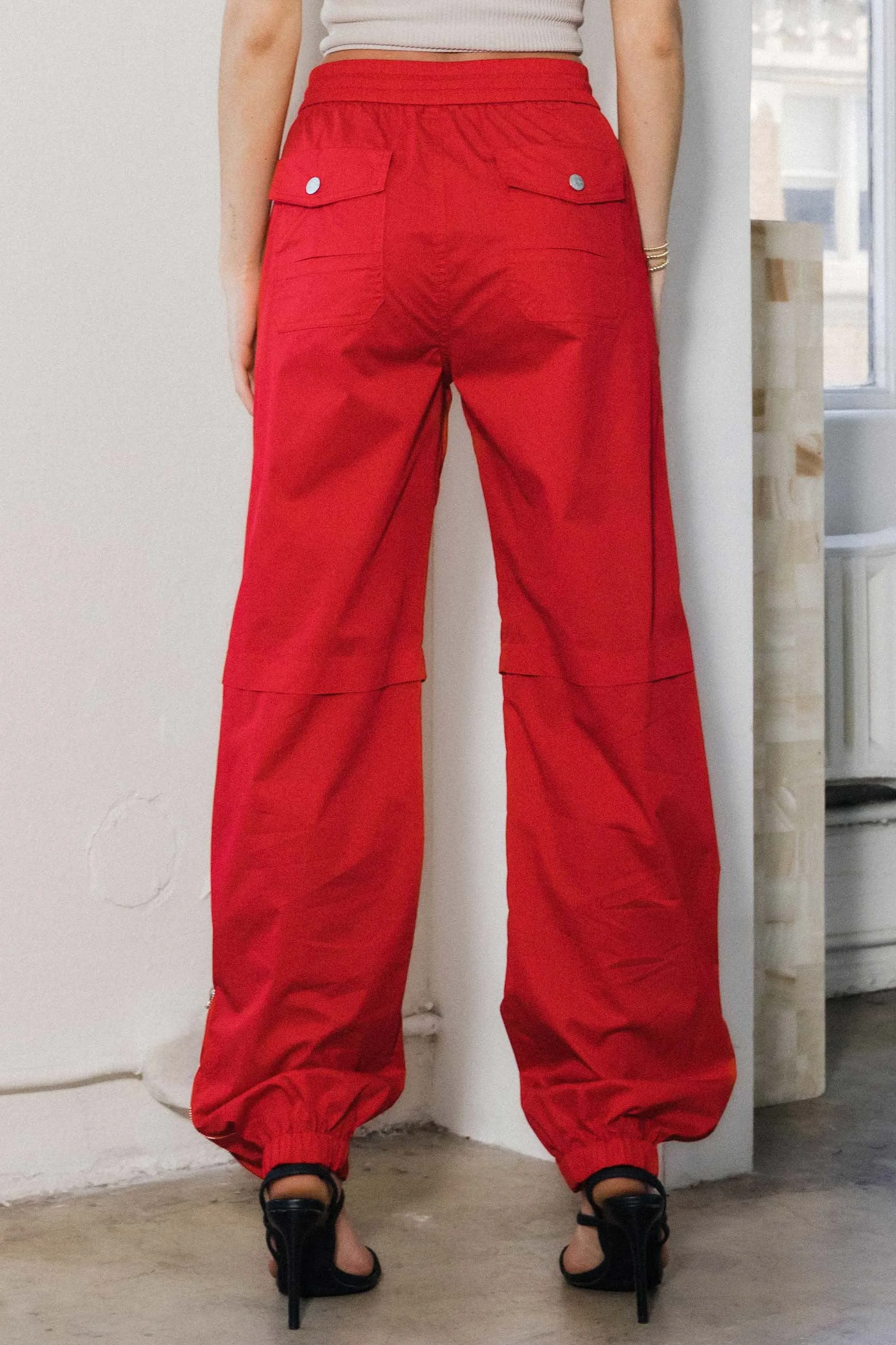 Elastic Waist Band Baggy Cargo Pants sold by Vibrant product image thumbnail 3