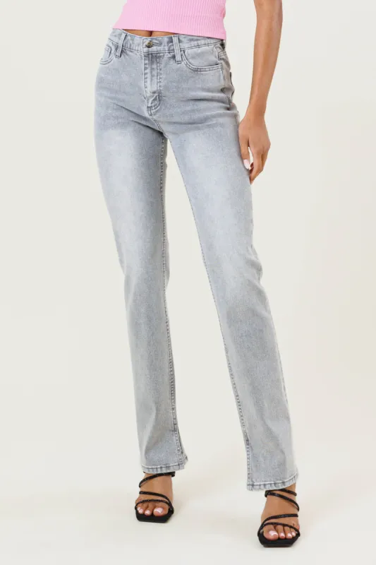 Grey Straight Leg Jeans sold by Vibrant