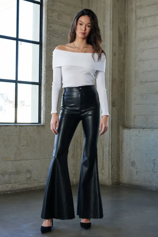 PU Vibrant Wide Flare Pants sold by Vibrant