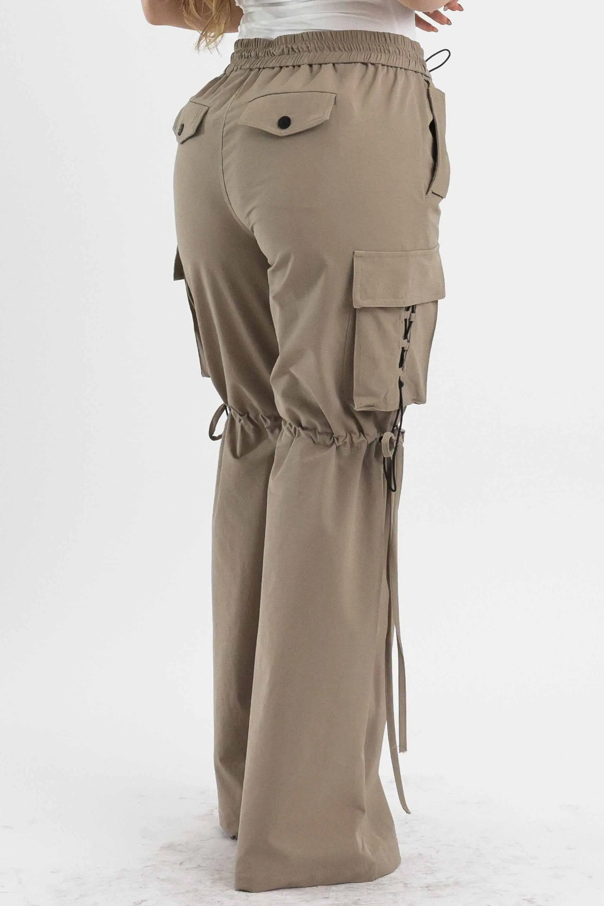 Elastic Waist Band Cargo With Drawstring sold by Vibrant product image thumbnail 5