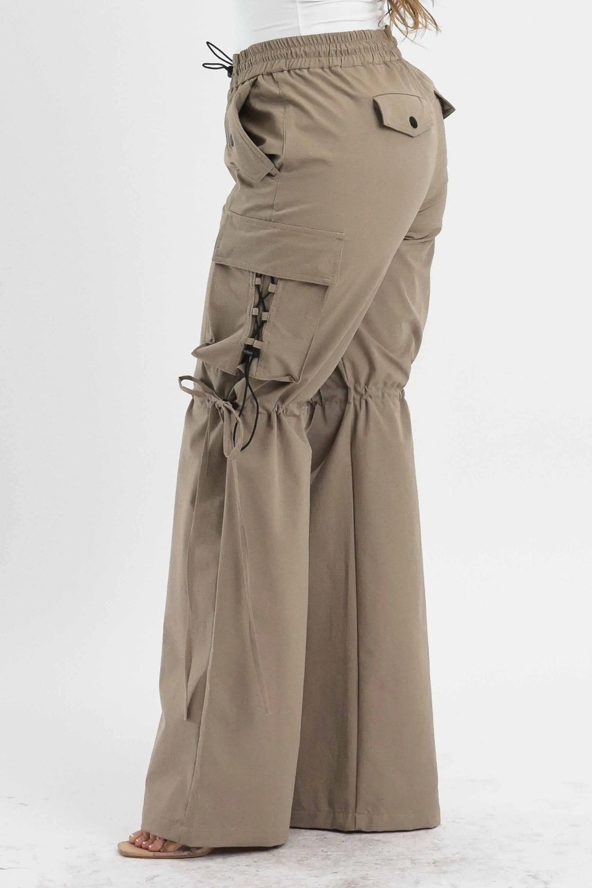 Elastic Waist Band Cargo With Drawstring sold by Vibrant product image thumbnail 3