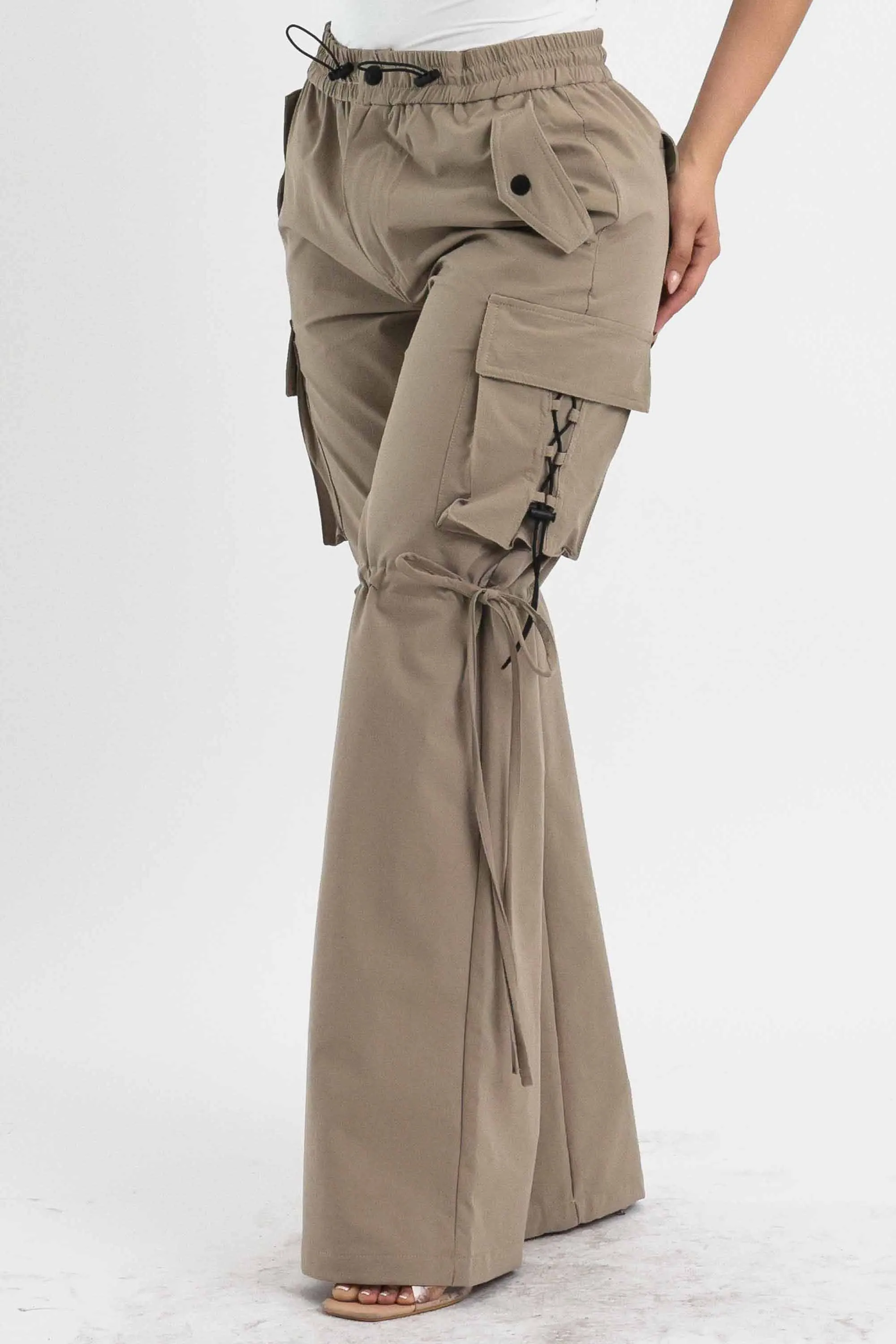 Elastic Waist Band Cargo With Drawstring sold by Vibrant product image thumbnail 2