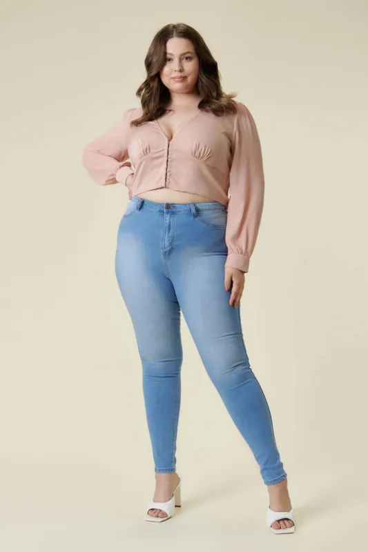 PLUS New Light Wash Skinny Jeans sold by Vibrant