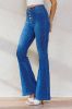 High Waisted New Nora Button Up Flare Jeans sold by Vibrant