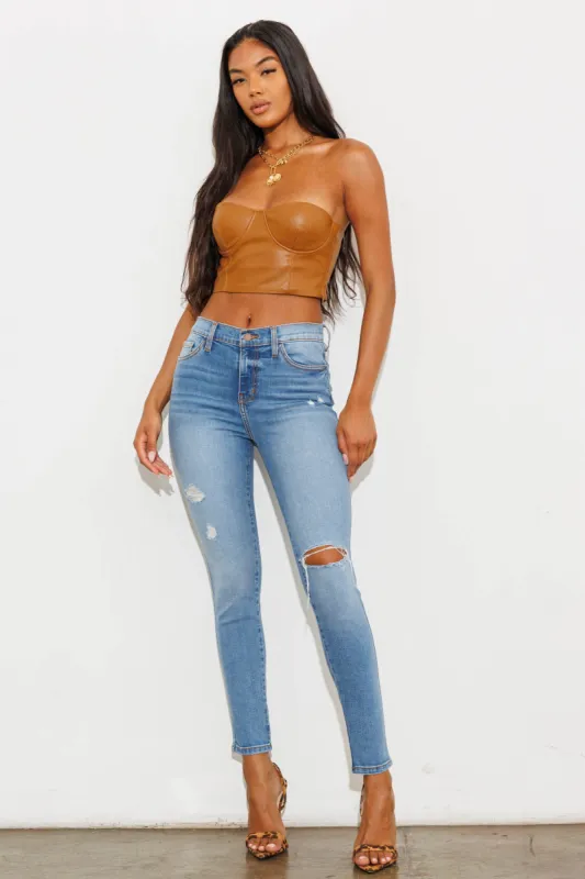 A Keeper Ankle Skinny Jeans sold by Vibrant