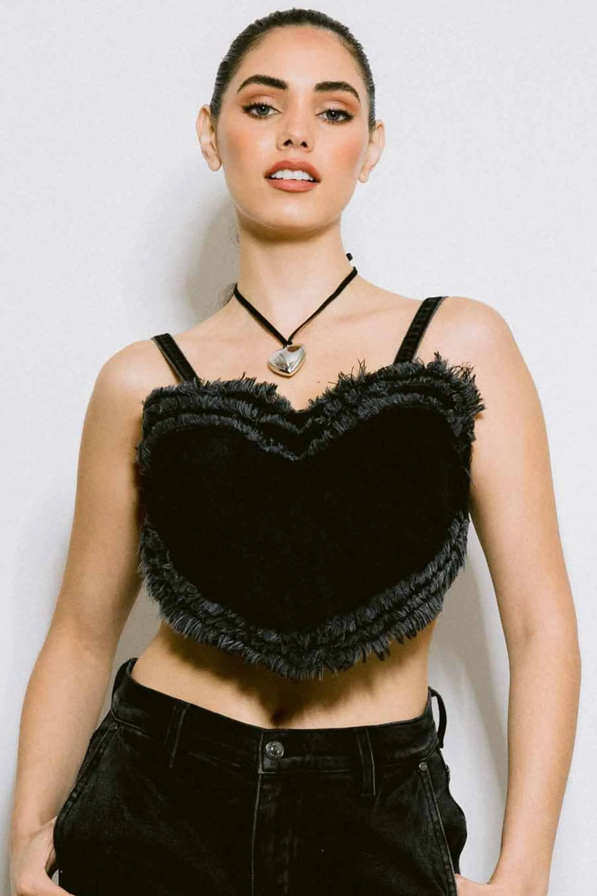 Full Of Heart Denim Top sold by Vibrant