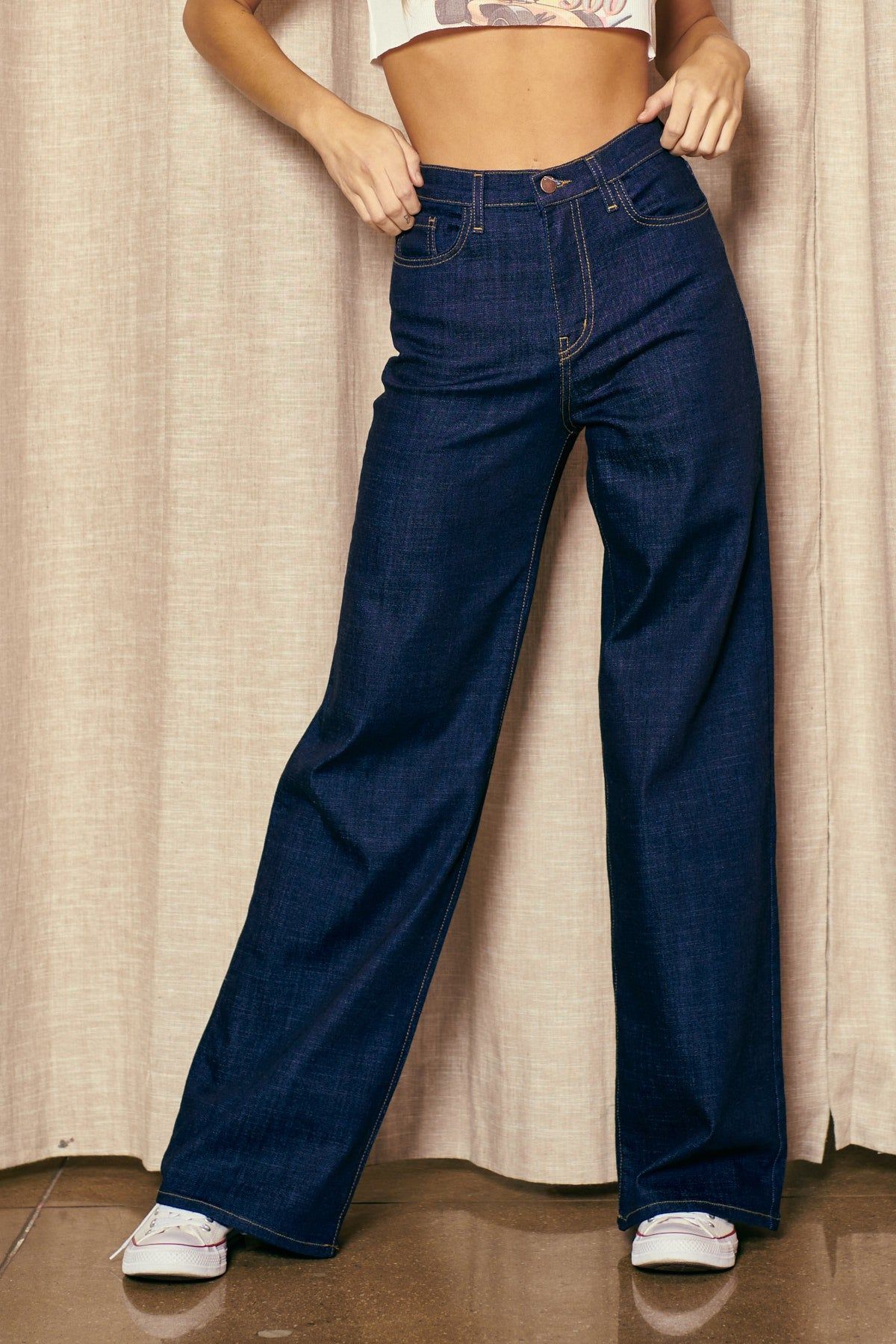 Indigo Wide Leg Jeans sold by Vibrant