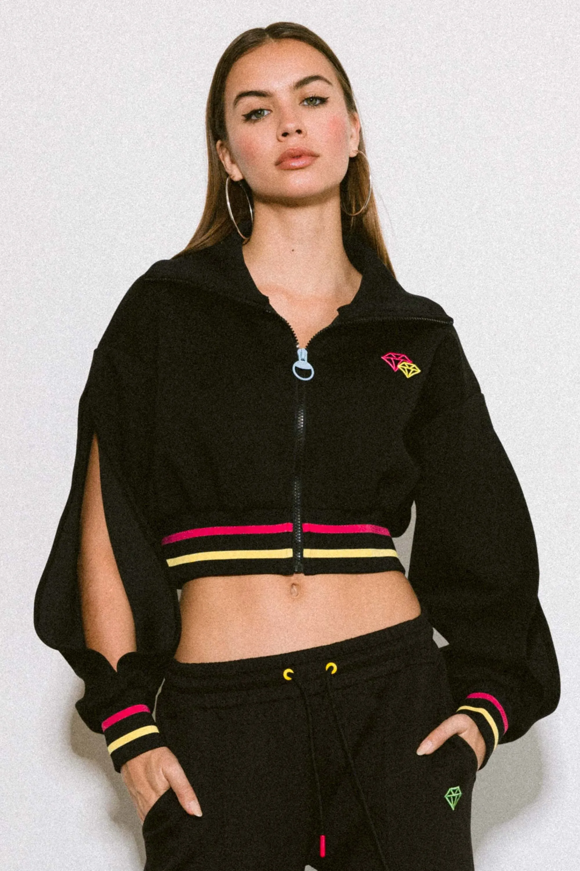 Kayla Cropped Track Jacket sold by Vibrant product image thumbnail 4