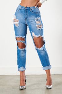 Distressed Vintage Tint Mom Jeans sold by Vibrant
