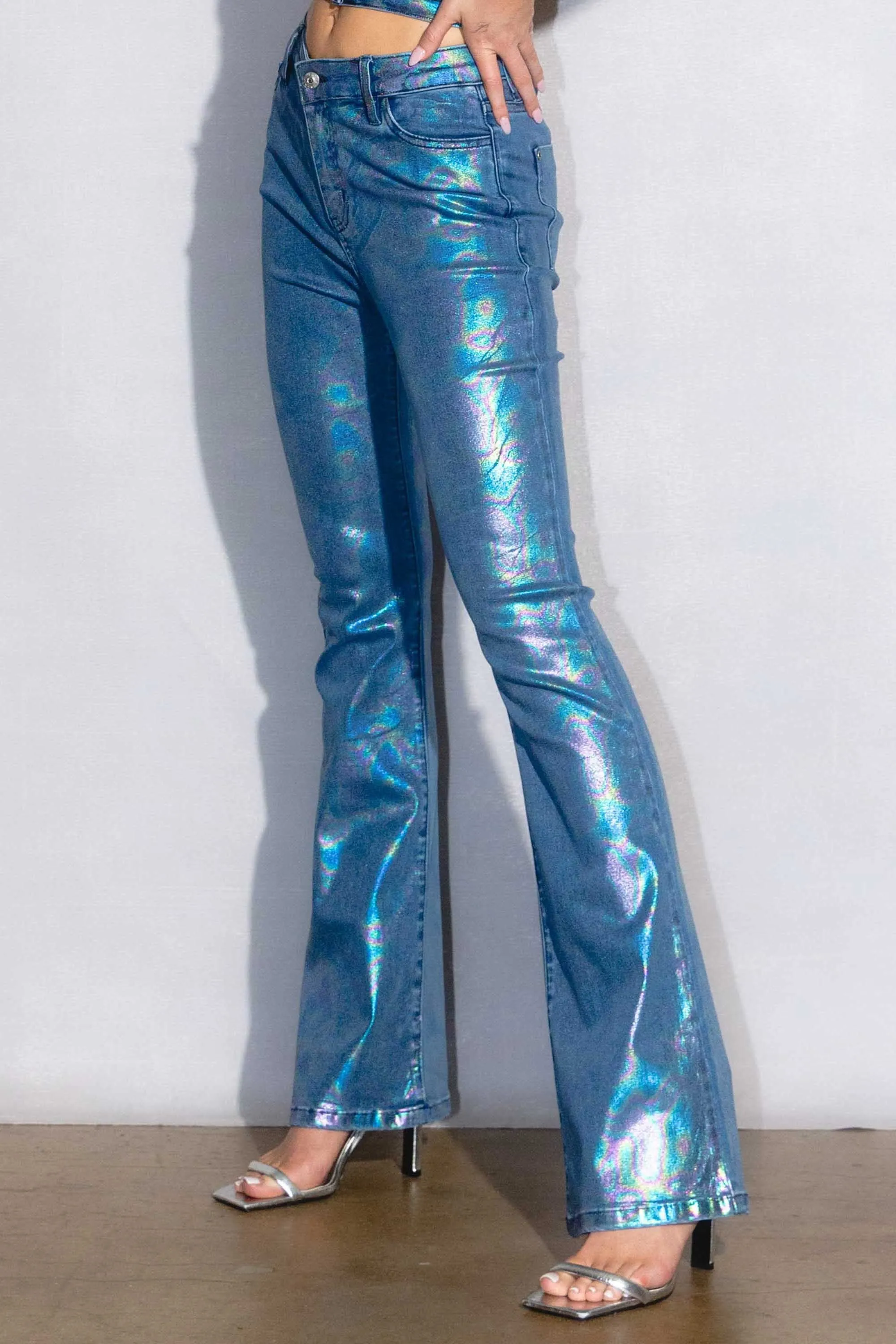 Metallic Bootcut Jeans sold by Vibrant product image thumbnail 2