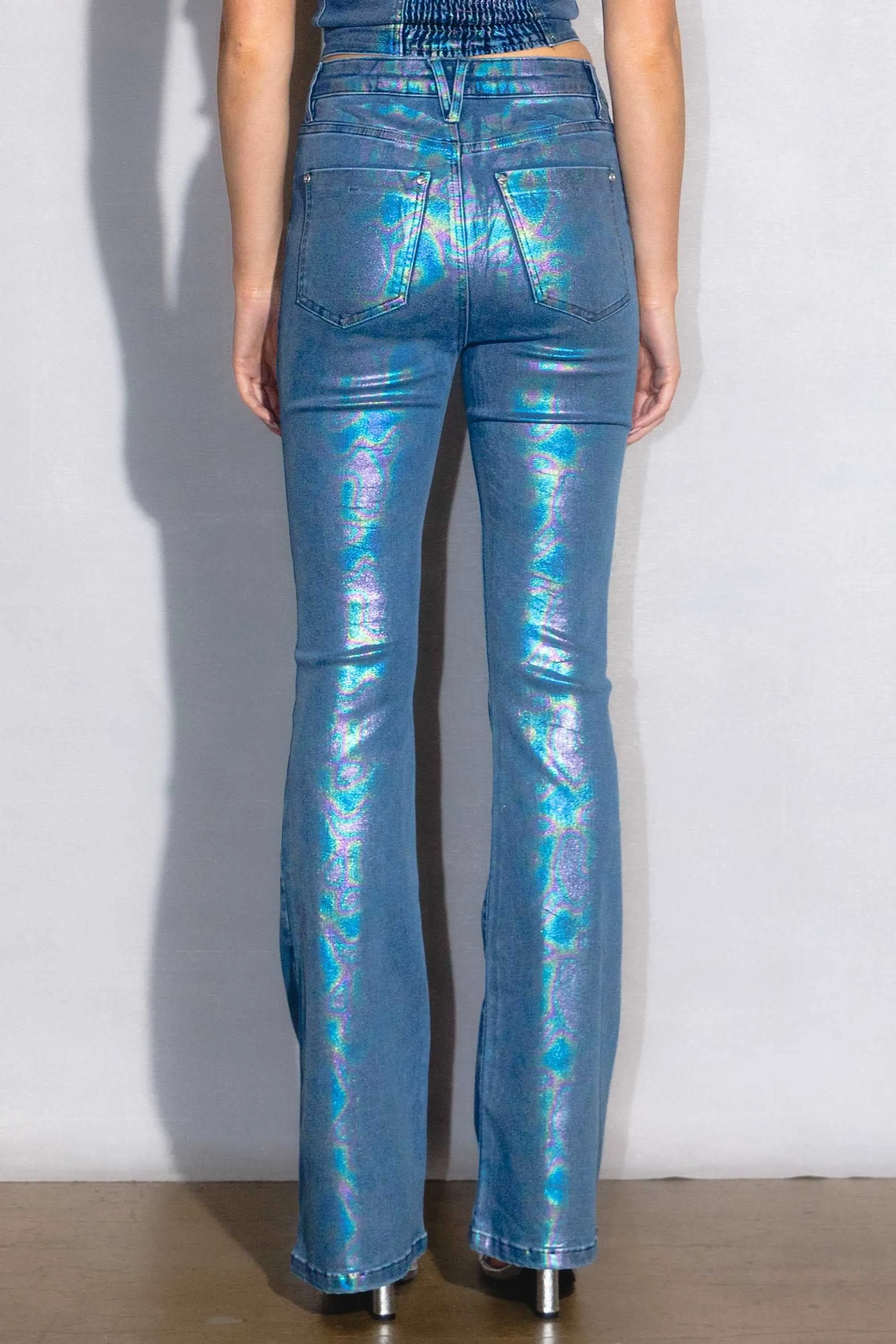 Metallic Bootcut Jeans sold by Vibrant product image thumbnail 3