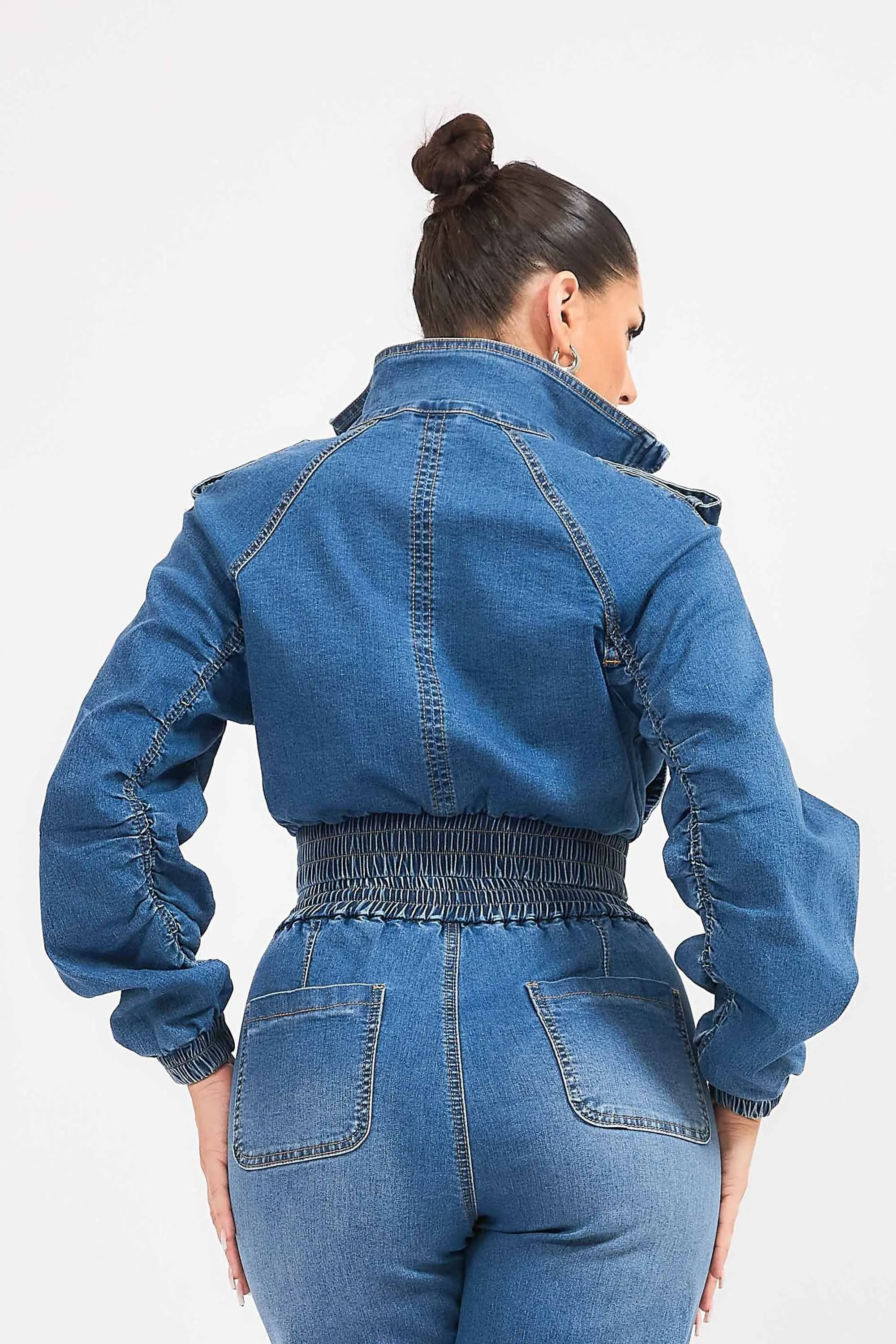 Full Zip Blouson Jacket sold by Vibrant product image thumbnail 3