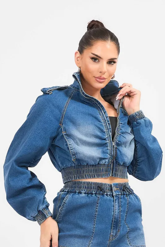 Full Zip Blouson Jacket sold by Vibrant