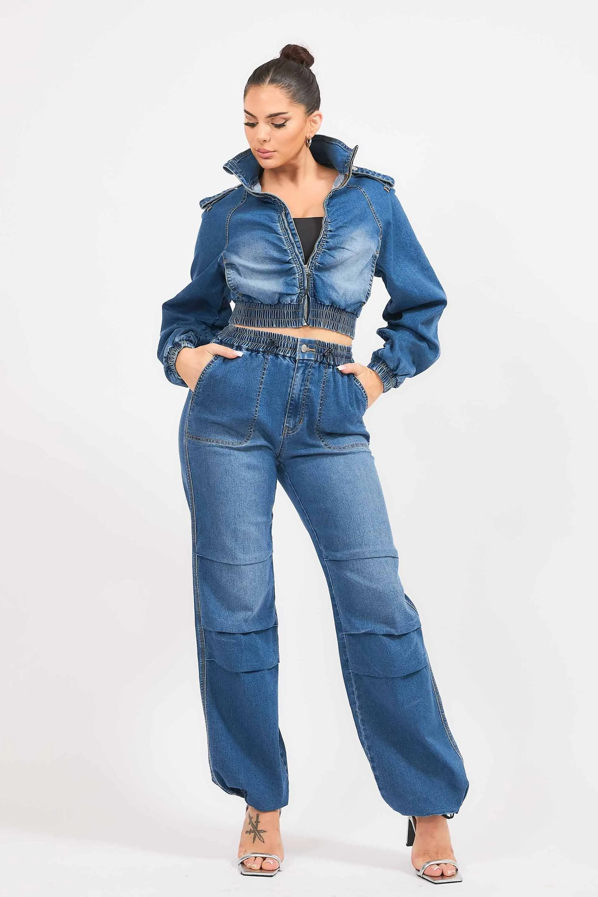 Full Zip Blouson Jacket sold by Vibrant product image thumbnail 4