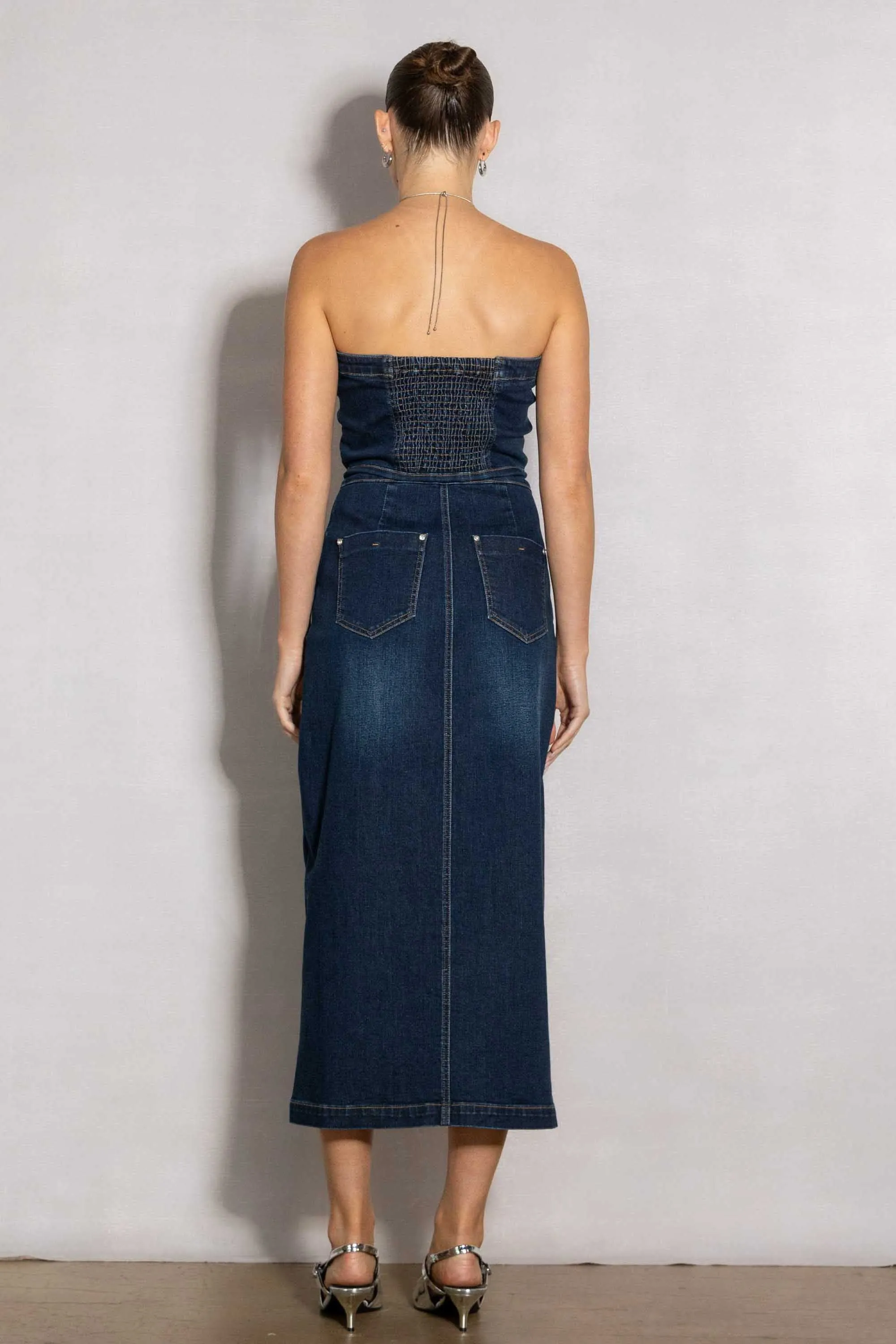 Denim Midi Dress sold by Vibrant product image thumbnail 5