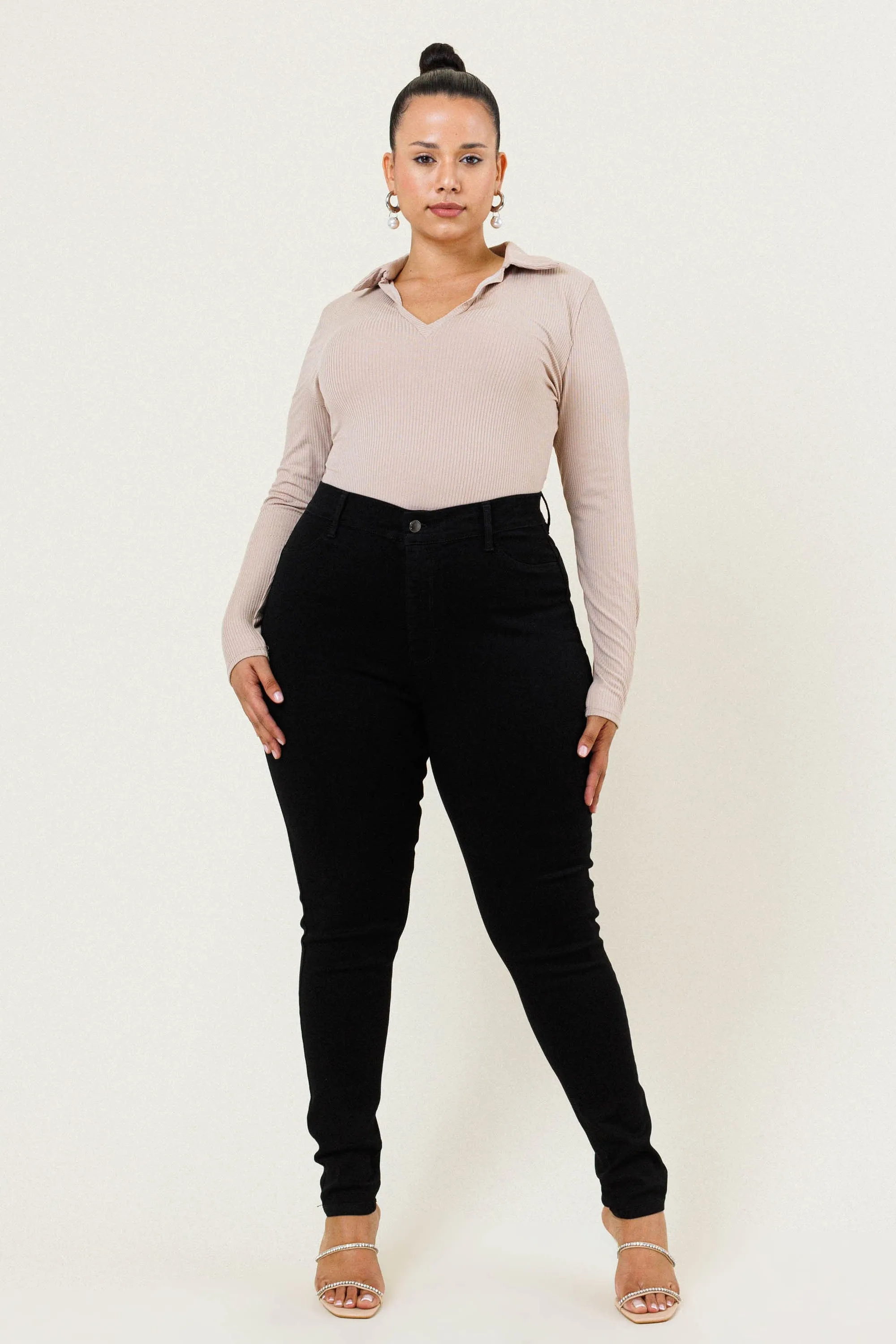 Plus Cozy Stretchy Skinny Jeans sold by Vibrant