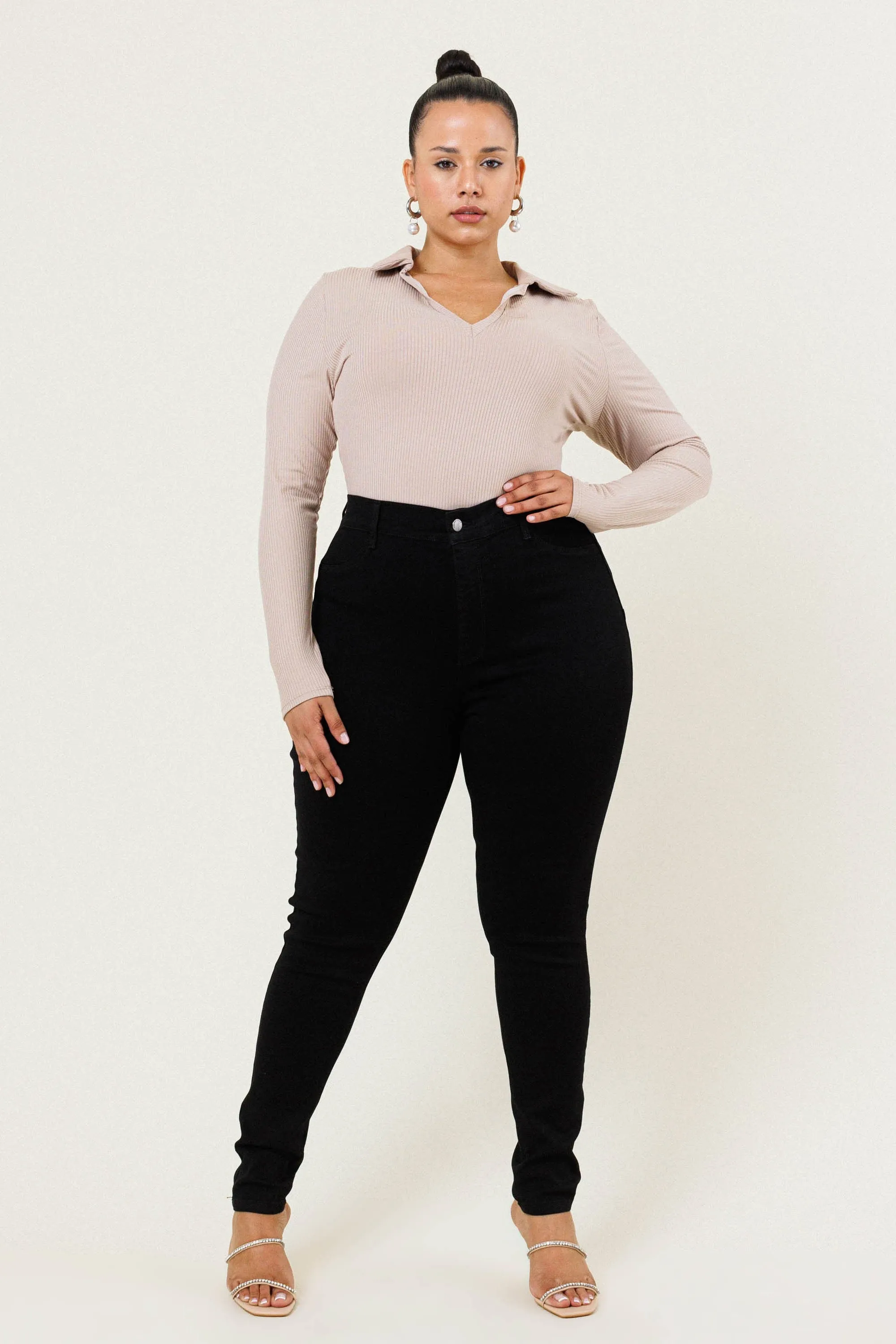 Plus Cozy Stretchy Skinny Jeans sold by Vibrant product image thumbnail 2