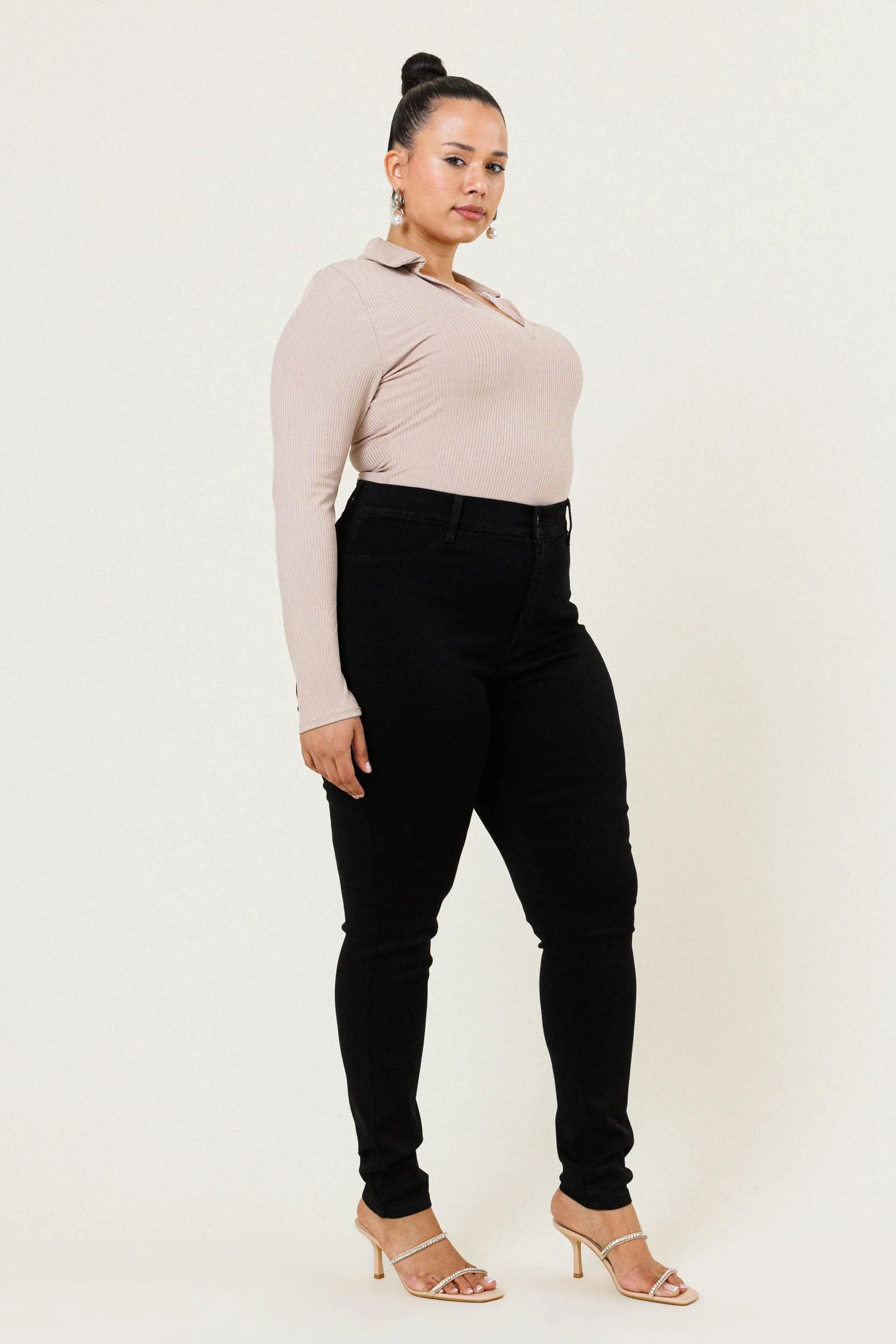 Plus Cozy Stretchy Skinny Jeans sold by Vibrant product image thumbnail 4