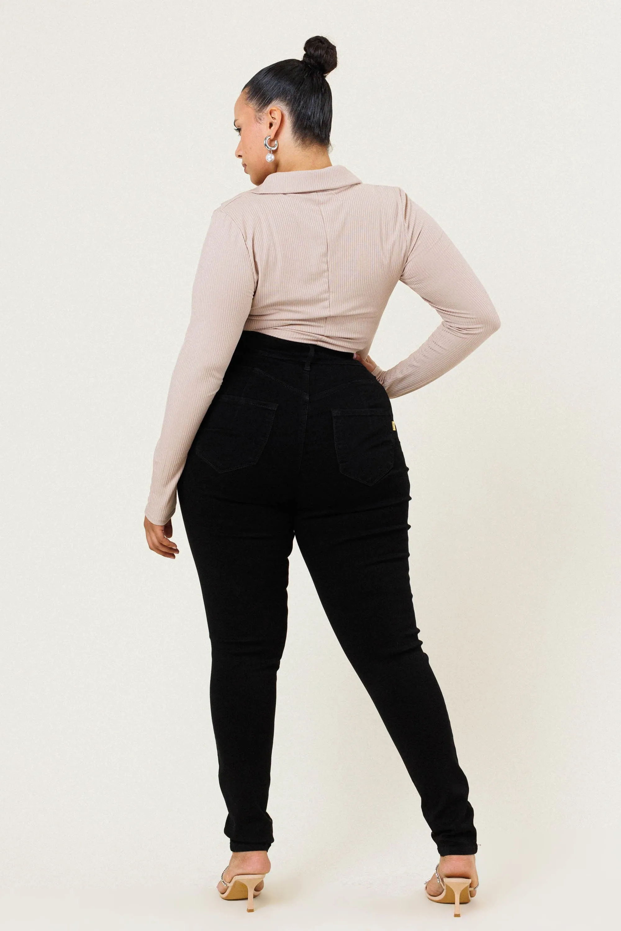 Plus Cozy Stretchy Skinny Jeans sold by Vibrant product image thumbnail 5