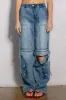 Convertible To Jorts Wide Leg Cargo Jeans sold by Vibrant
