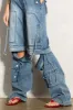 Convertible To Jorts Wide Leg Cargo Jeans sold by Vibrant
