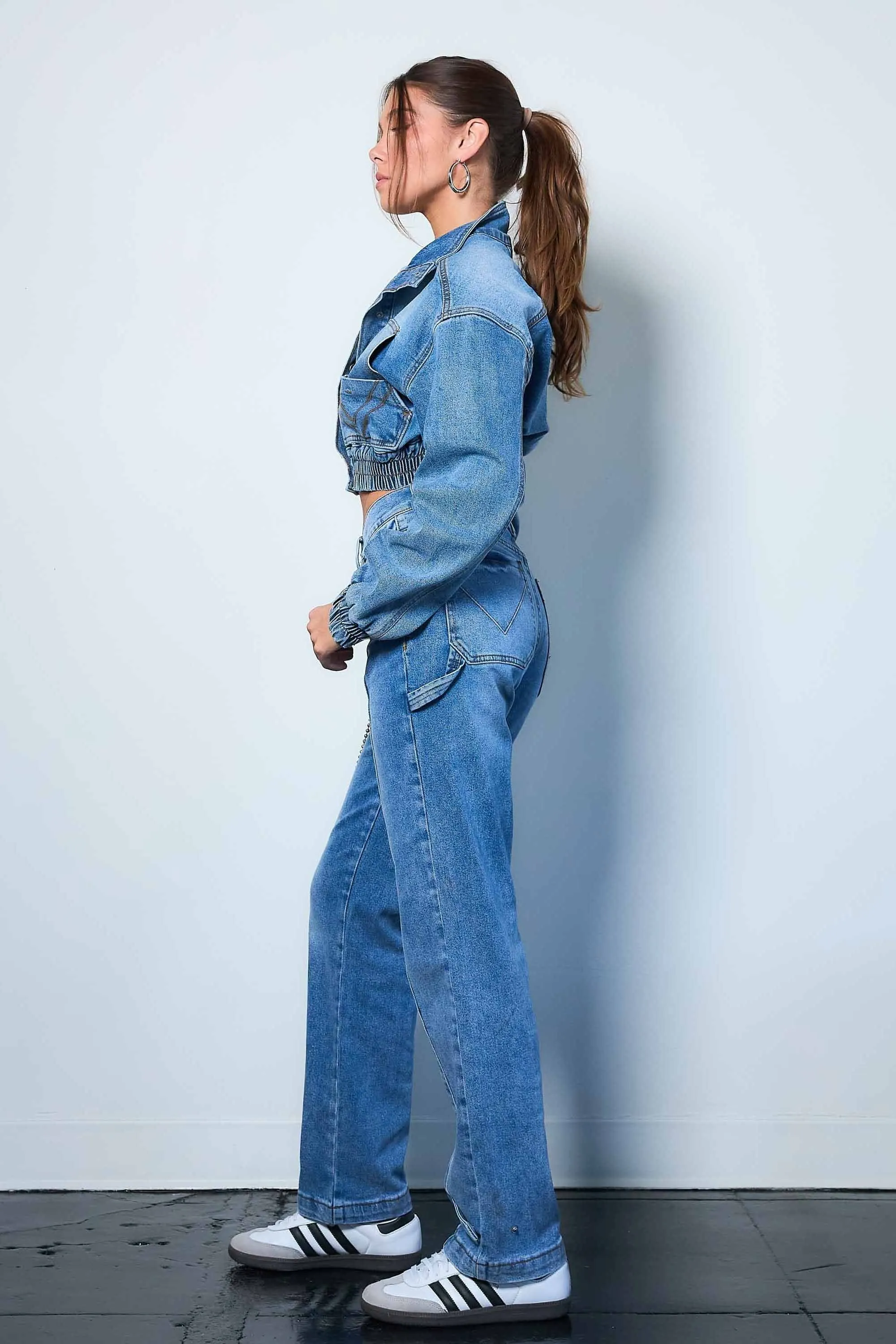 Big Chest Pocket Blouson Denim Jacket sold by Vibrant product image thumbnail 5