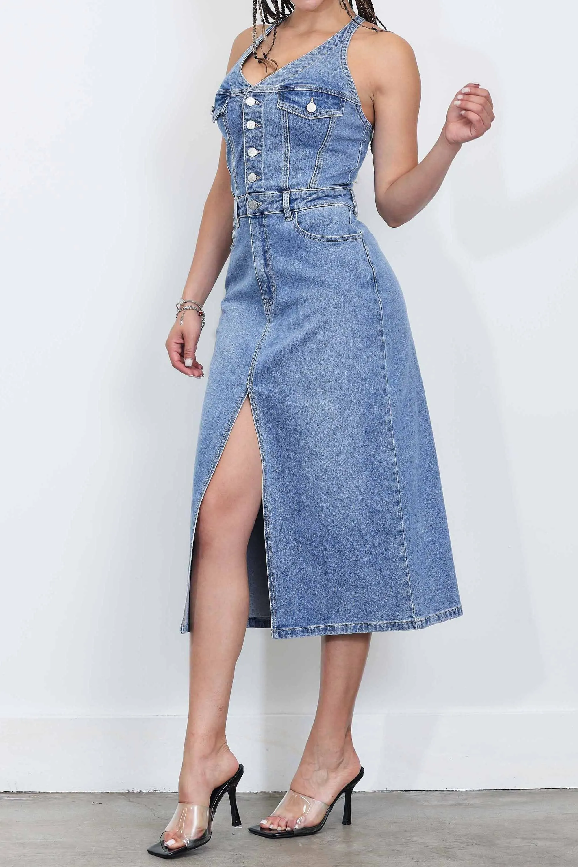 V-neck Shape Jumpsuit Dress sold by Vibrant product image thumbnail 2