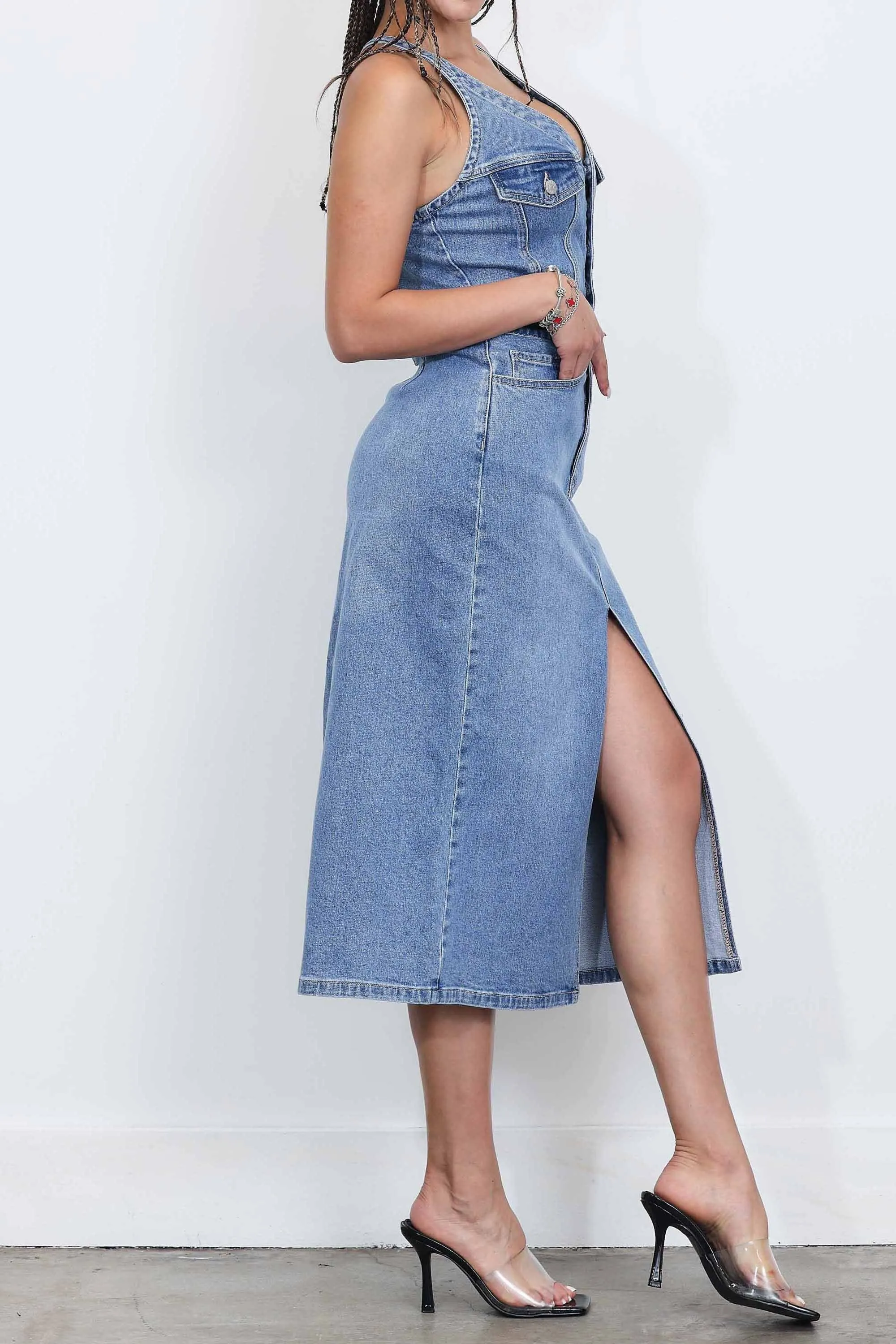 V-neck Shape Jumpsuit Dress sold by Vibrant product image thumbnail 3