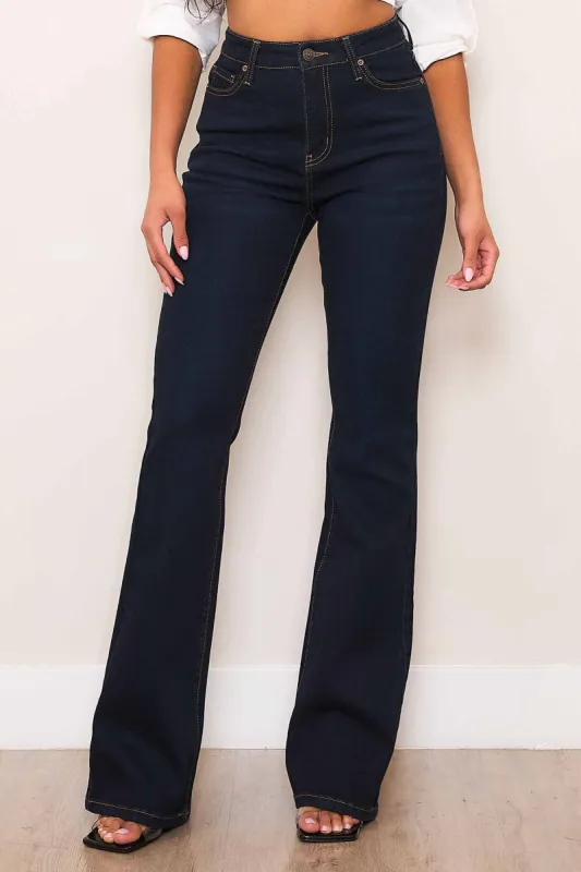 [P6139] High-Rise Bootcut Jeans sold by Vibrant