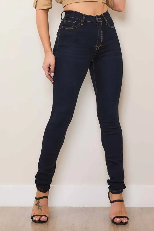 [P6097] Contrast Stitch Skinny Jeans sold by Vibrant