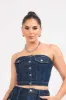 [XTOP105] Indigo Tube Top sold by Vibrant