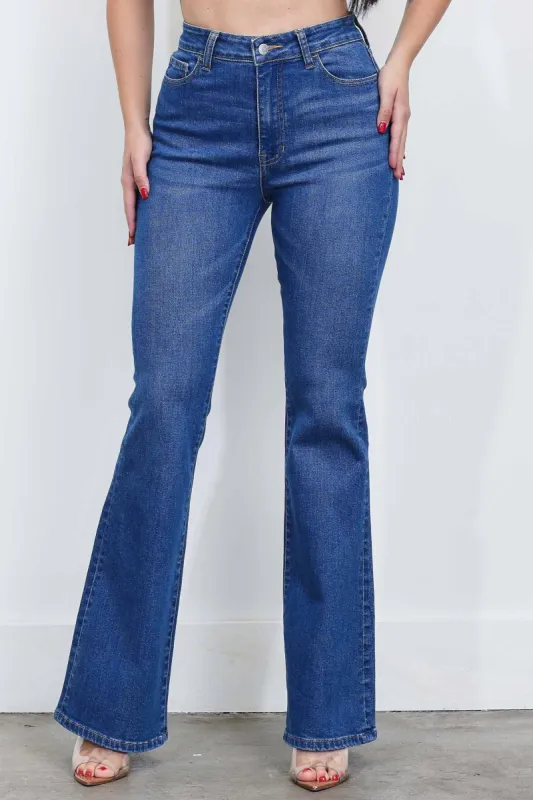 [XPT424] High-Rise Bootcut Jeans sold by Vibrant