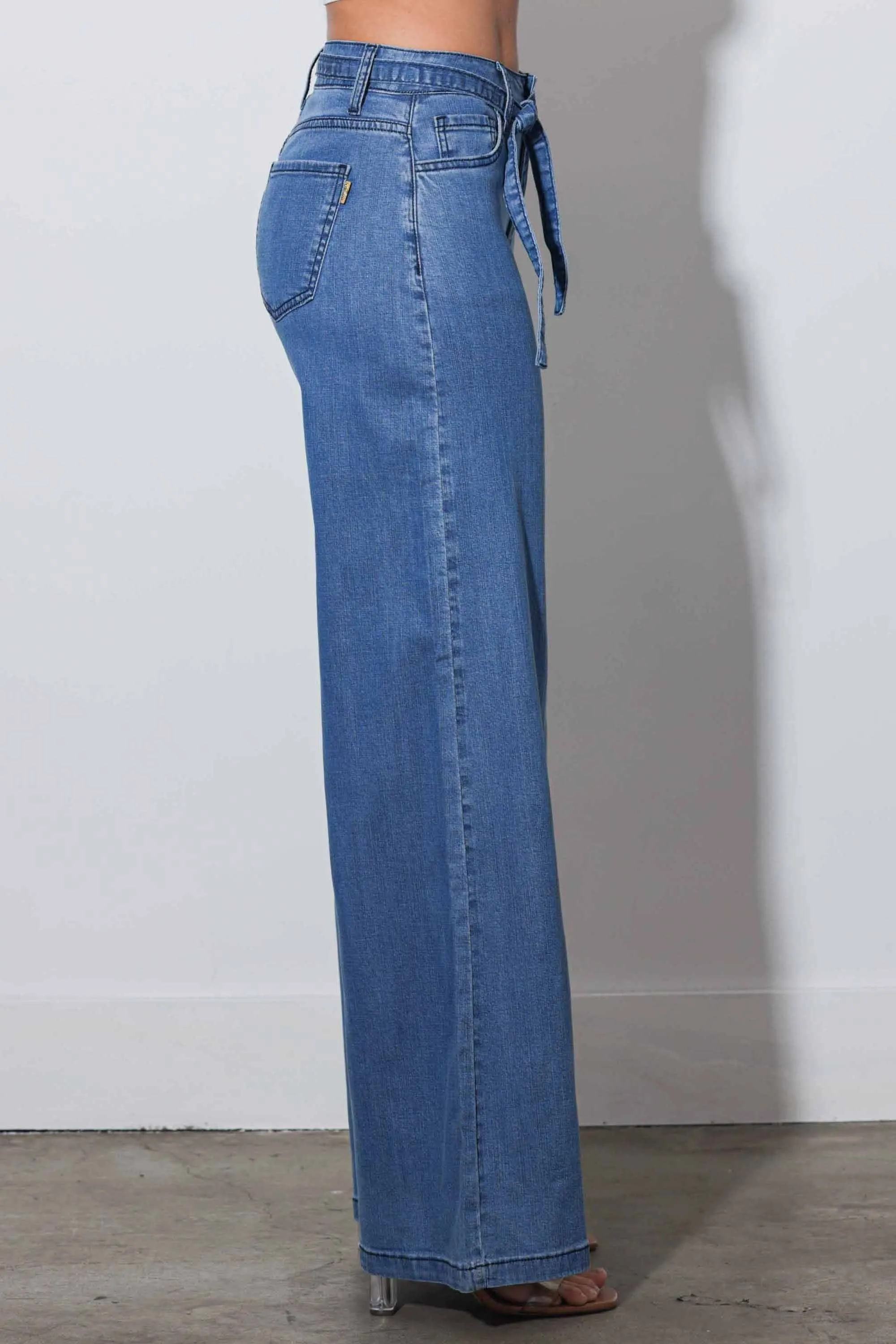 Waist Strap Wide Leg Pants sold by Vibrant product image thumbnail 2